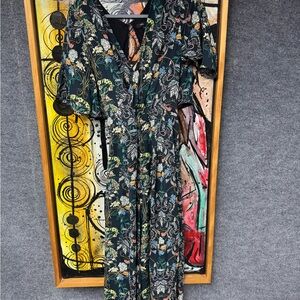 Floral Print Wrap jumpsuit